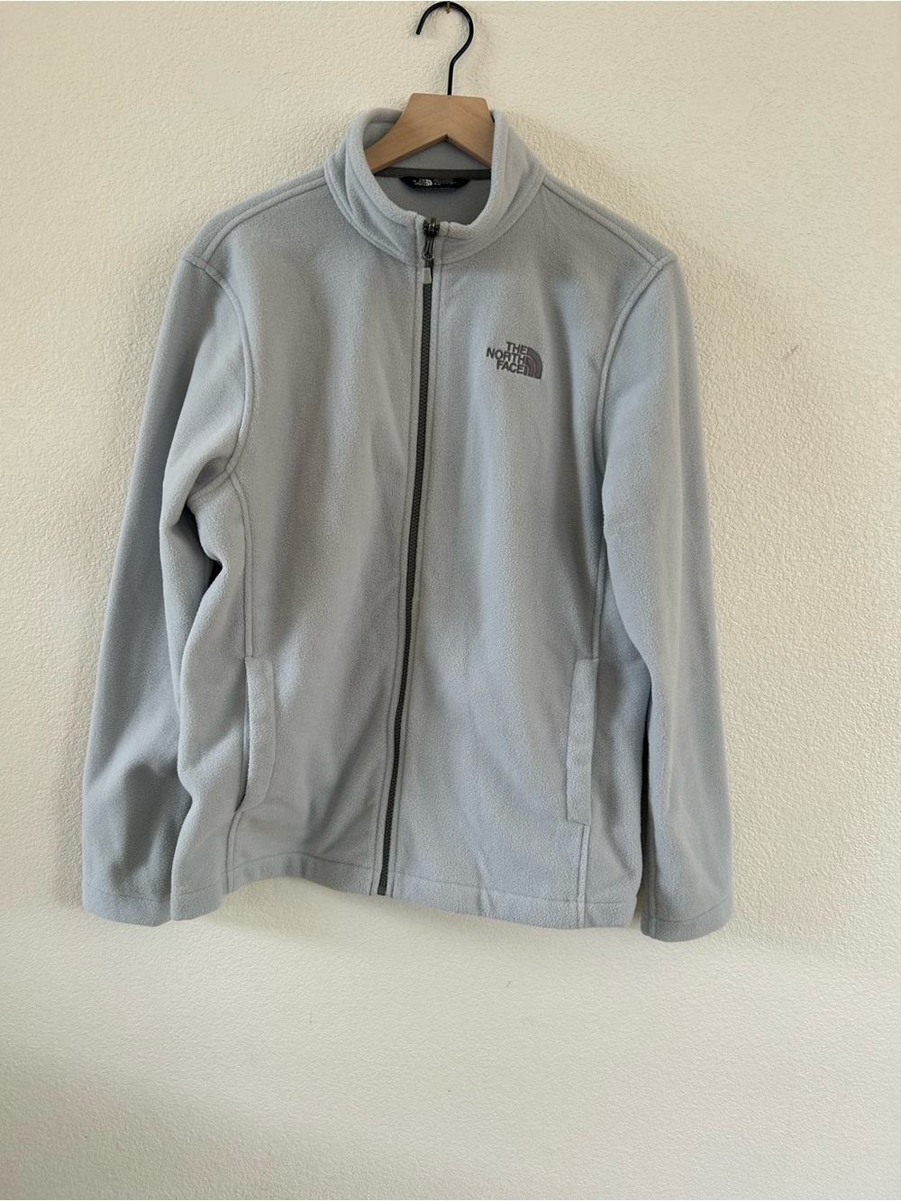 The North Face  Pale Gray Zip-Up Jacket